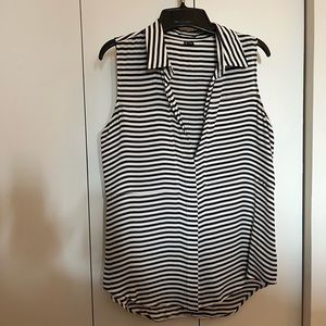 Theory Silk Stripes Blouse